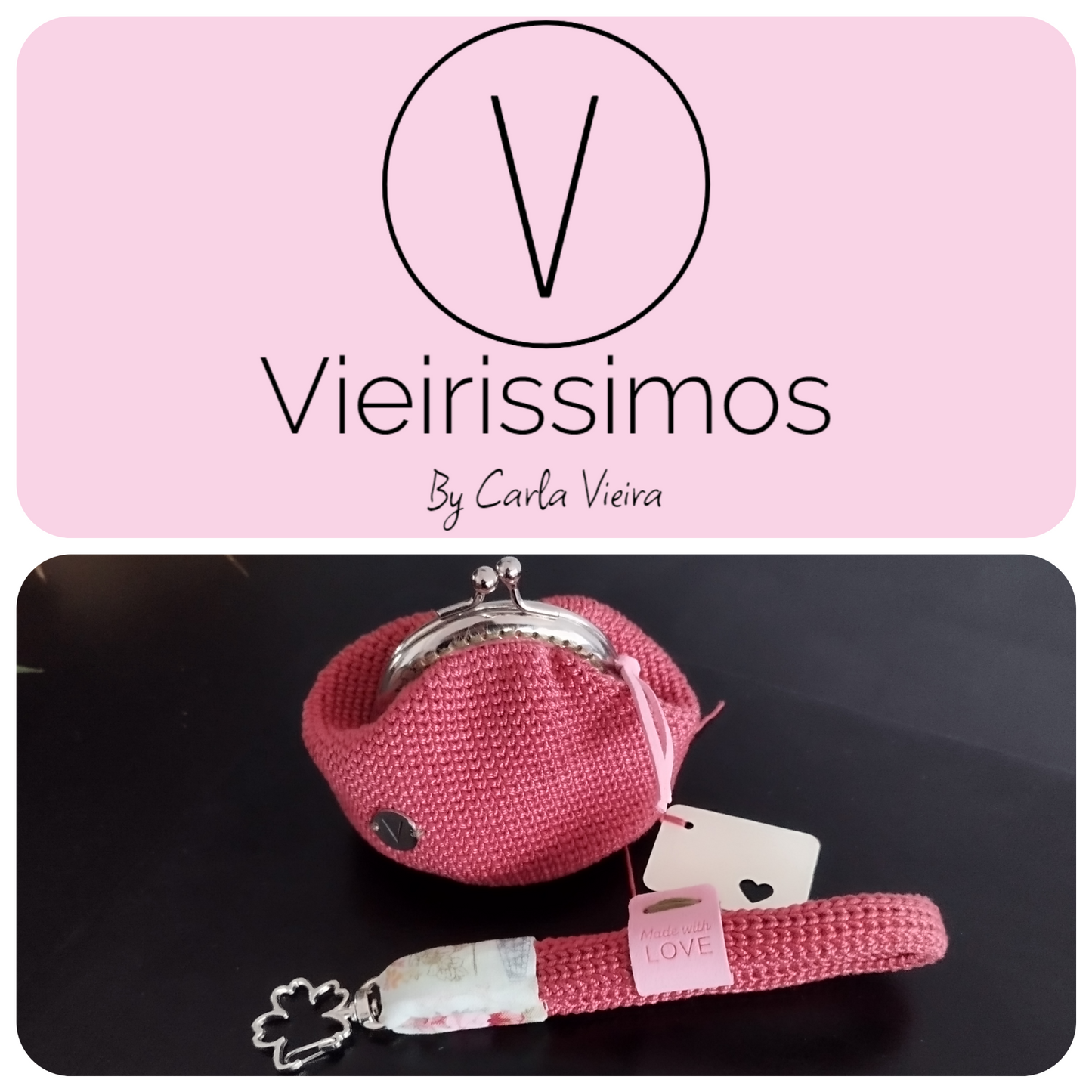 Duo 'Old Rose Garden' Porta-Chaves & Porta Moedas