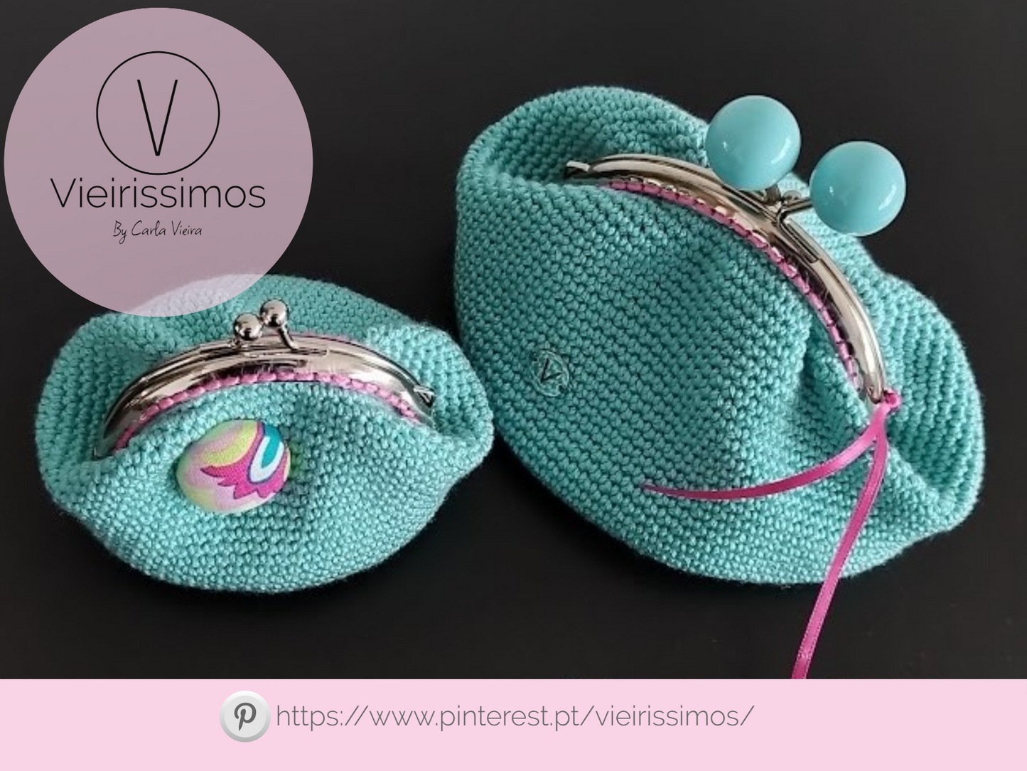 Conjunto Porta- Moedas e Porta-Chaves Azul Turquesa