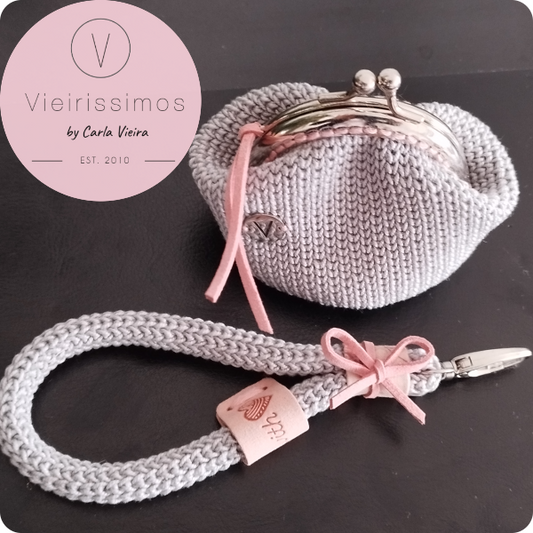 Duo 'Romantic Letter Pink' — Porta‑chaves & Porta Moedas