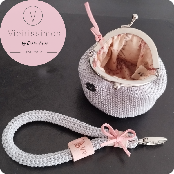 Duo 'Romantic Letter Pink' — Porta‑chaves & Porta Moedas