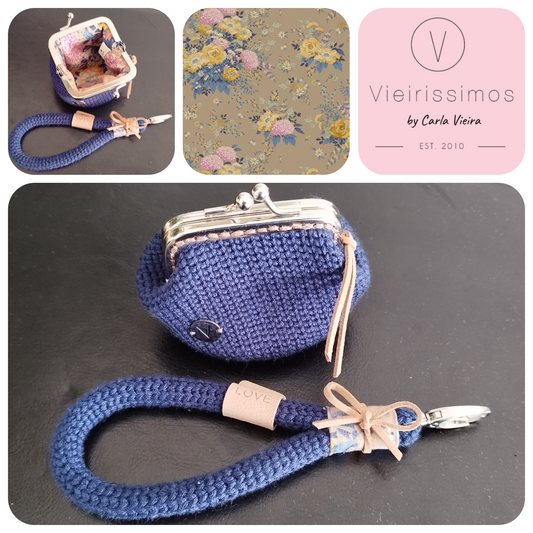 Duo 'Blue Wildgarden' - Porta-Chaves & Porta Moedas