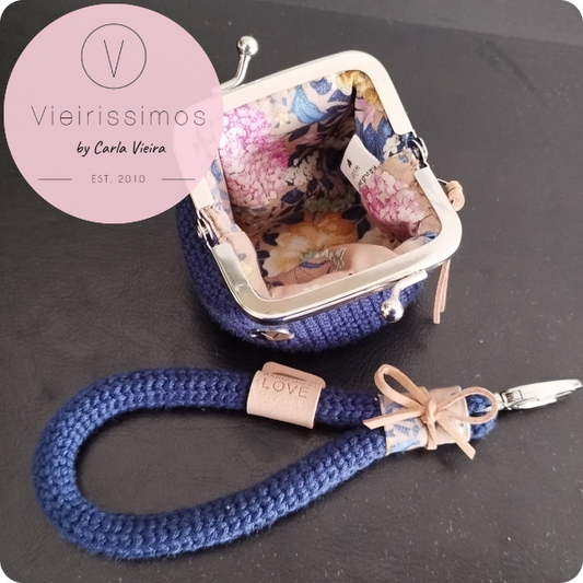 Duo 'Blue Wildgarden' - Porta-Chaves & Porta Moedas