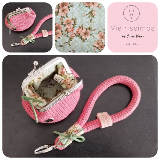 Duo 'MiraBelle' - Dark Old Rose  - Porta-Chaves & Porta Moedas