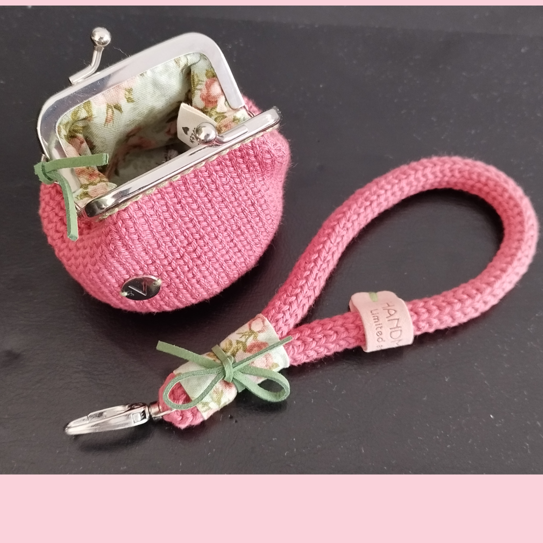 Duo 'MiraBelle' - Dark Old Rose  - Porta-Chaves & Porta Moedas