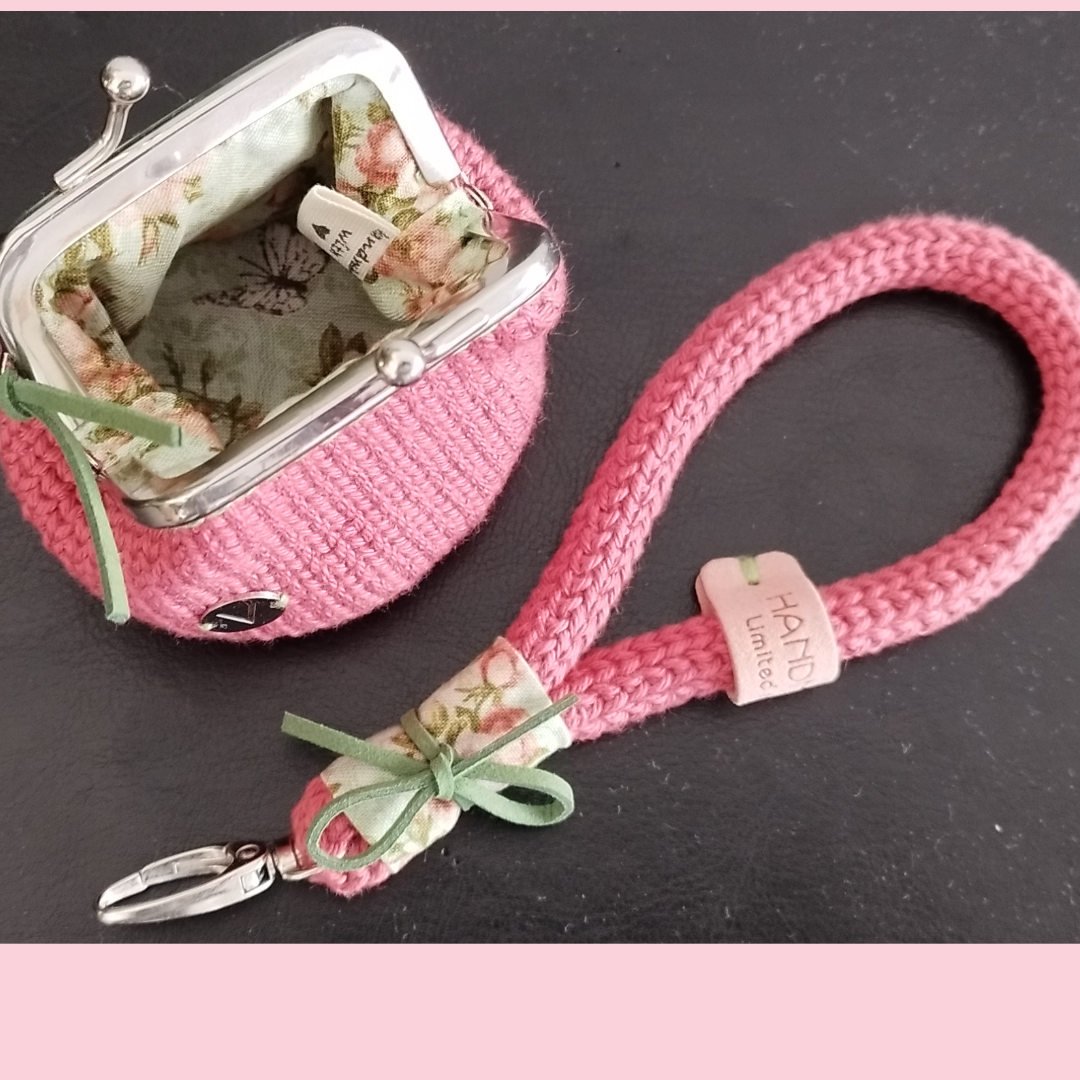 Duo 'MiraBelle' - Dark Old Rose  - Porta-Chaves & Porta Moedas