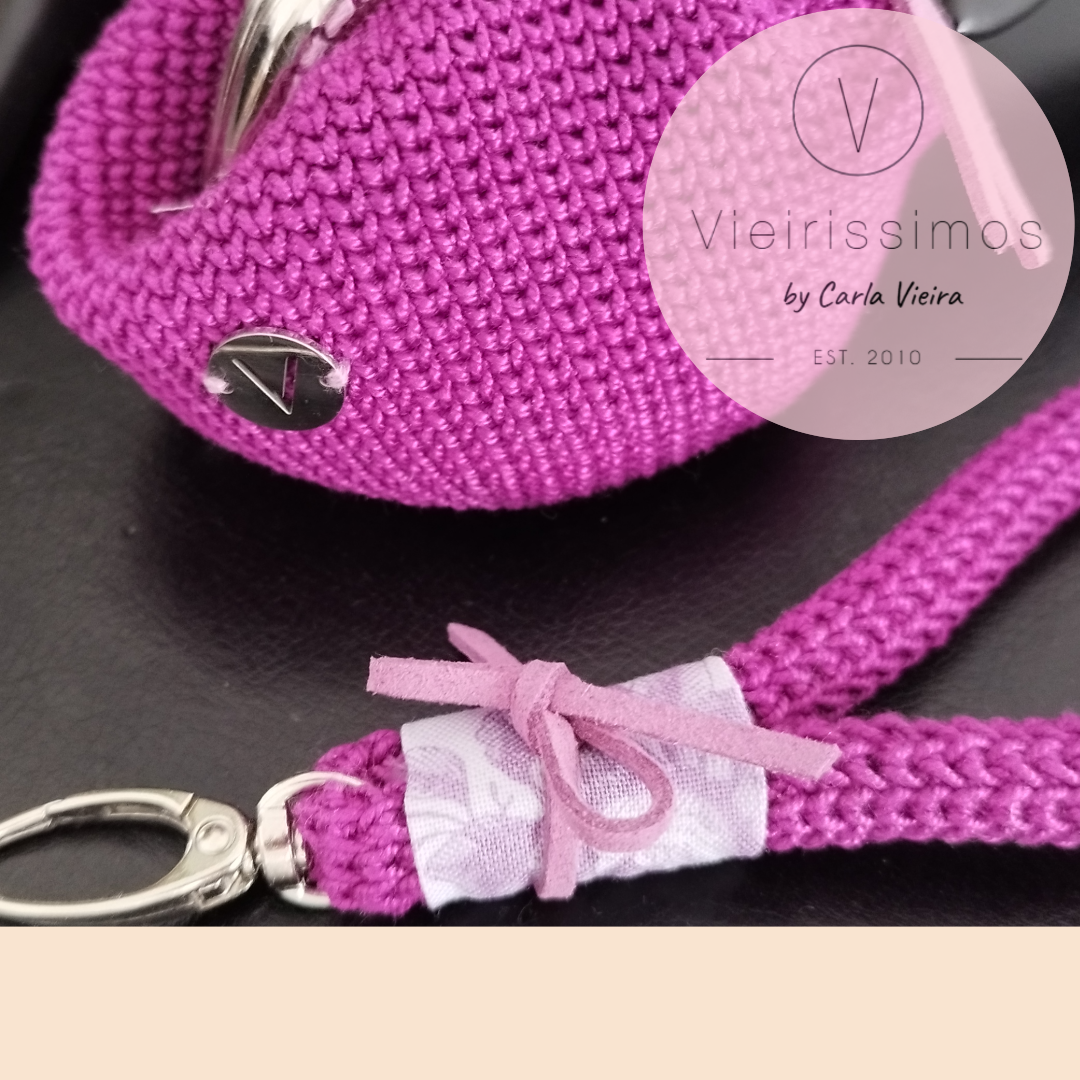 Duo Porta‑Moedas & Porta‑Chaves em Crochê –  'Lilac Mist' (Linha Delicate)